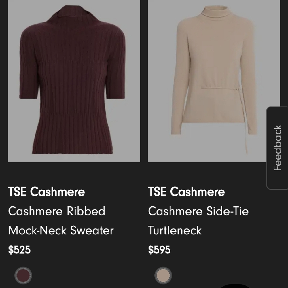 TSE $599 Navy Cashmere Cardigan Abalone Shell Buttons Cable Knit Crop Sz. M EUC - Picture 13 of 13